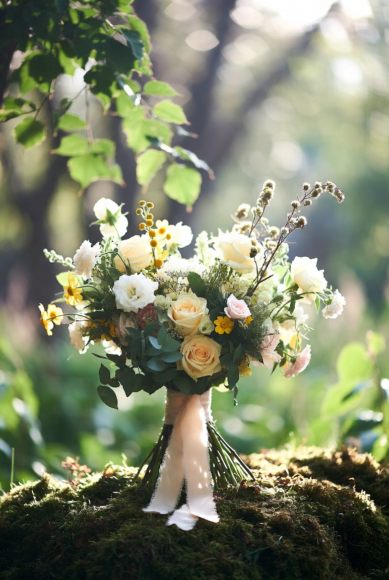 zalm met matricaria zalm roos wit roos zalm met matricaria zalm roos wit roos Vrij, warm en zomers. Dit boeket ademt ontspanning, licht en liefde — perfect voor strandbruiloften en Ibiza-style ceremonies.