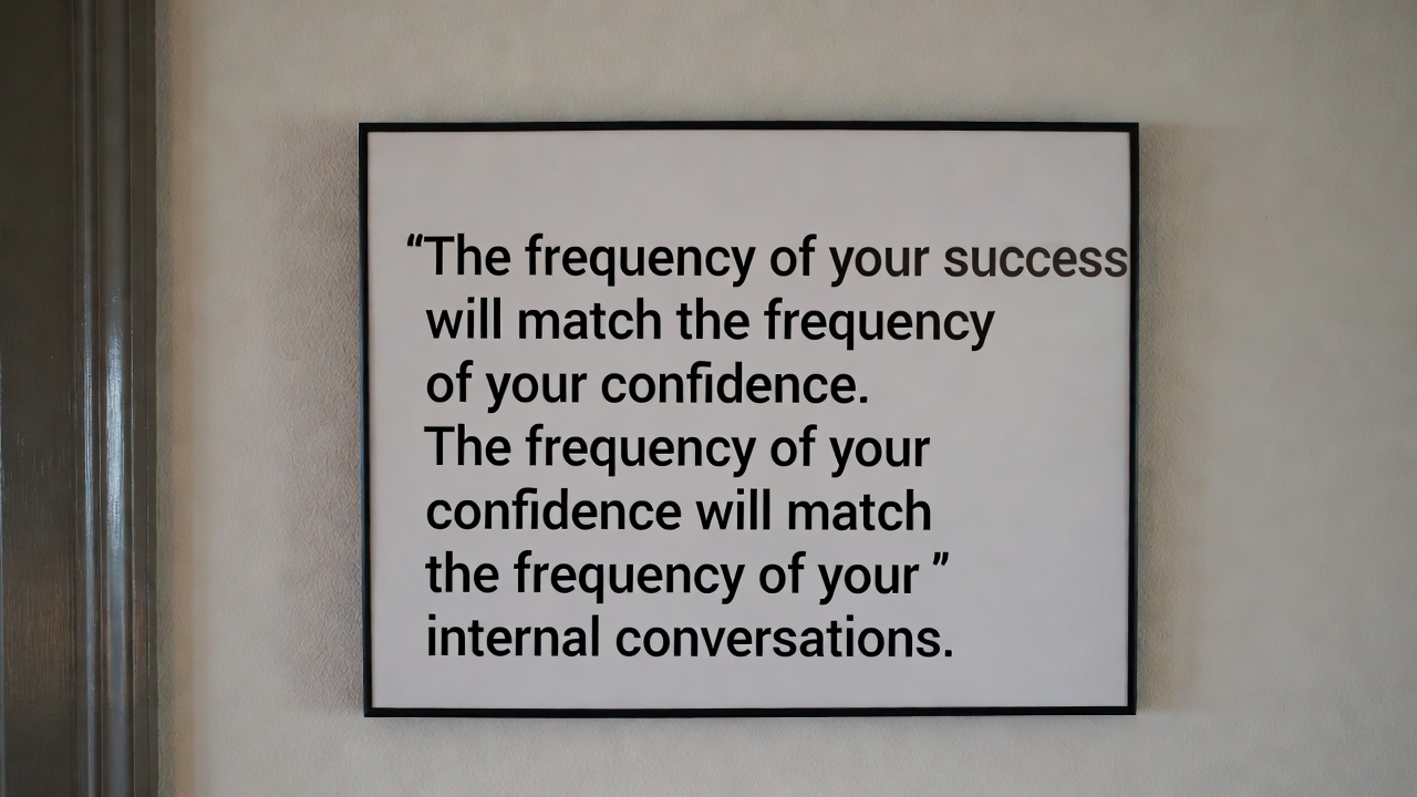 PureAgma SYNERGY frequentie quote - The frequency of your success will match the frequency of your confidence